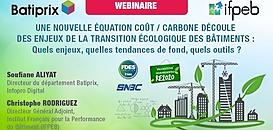 Une nouvelle équation coût/carbone découle des enjeux de la transition écologique des bâtiments: quels enjeux, outils...