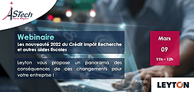 Webinaire - Les nouveautés 2022 du Crédit Impôt Recherche et autres aides fiscales