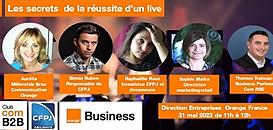 #WEBINAIRE CLUBCOMB2B : Les secrets de réussite d'un live - Les coulisses du direct