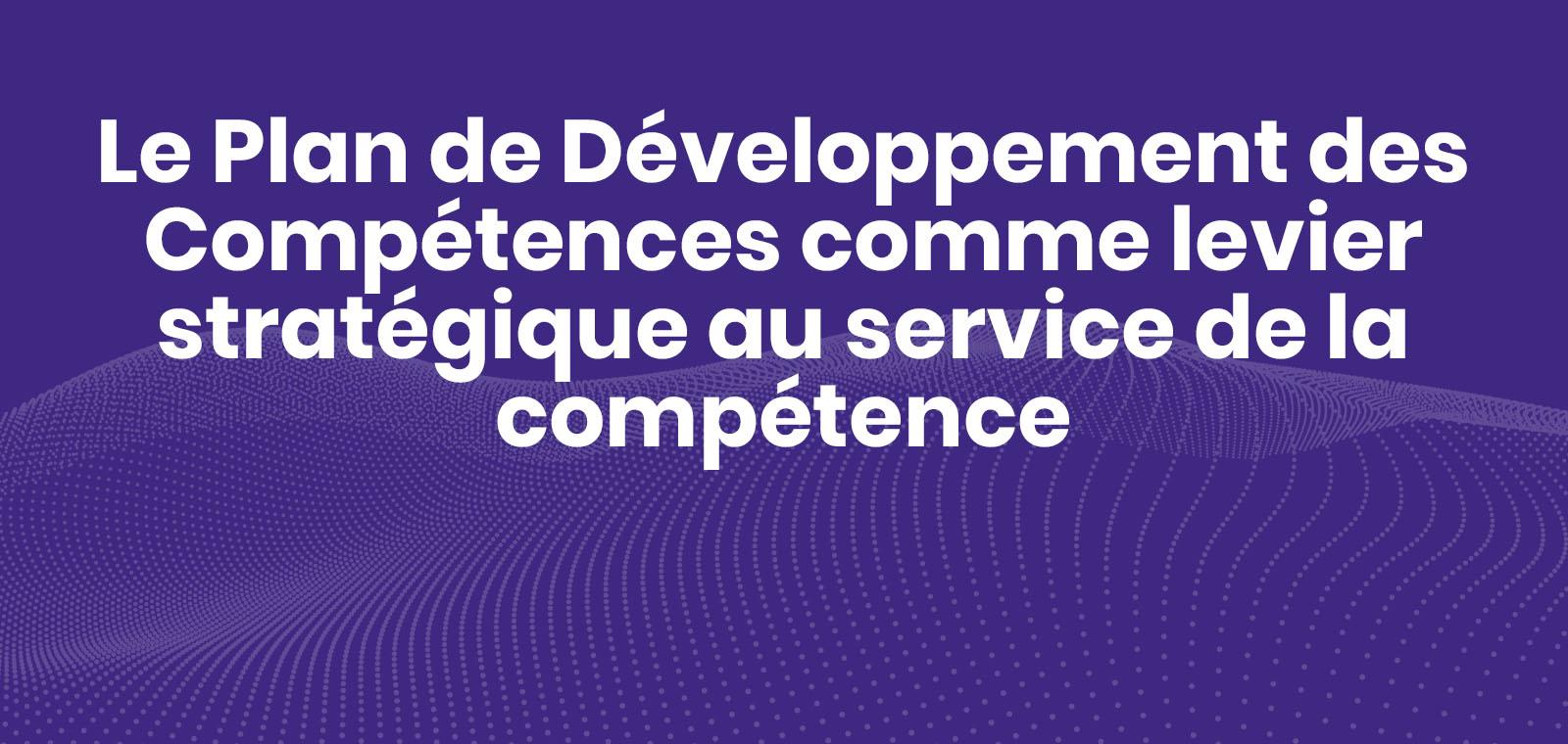 Le Plan de Développement des Compétences comme levier stratégique au service de la compétence