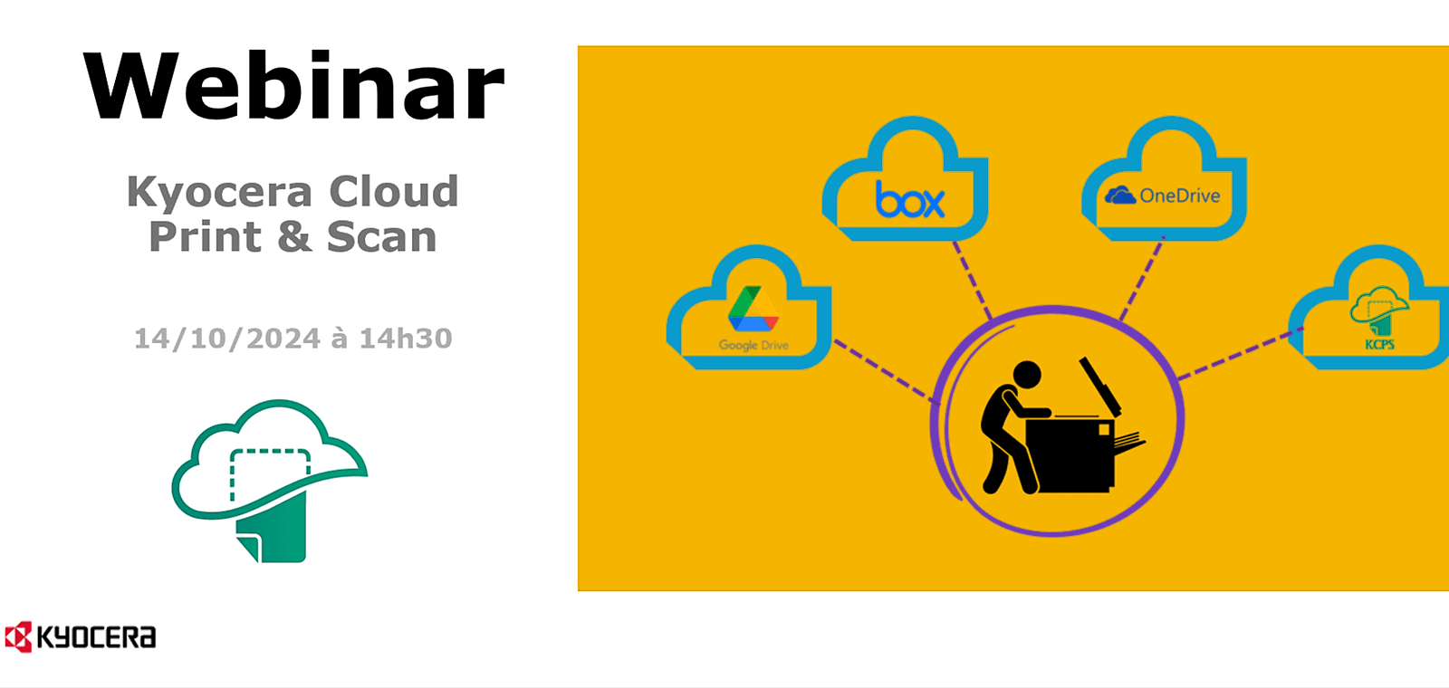 Imprimez et numérisez en toute sécurité depuis le Cloud avec Kyocera Cloud Print and Scan