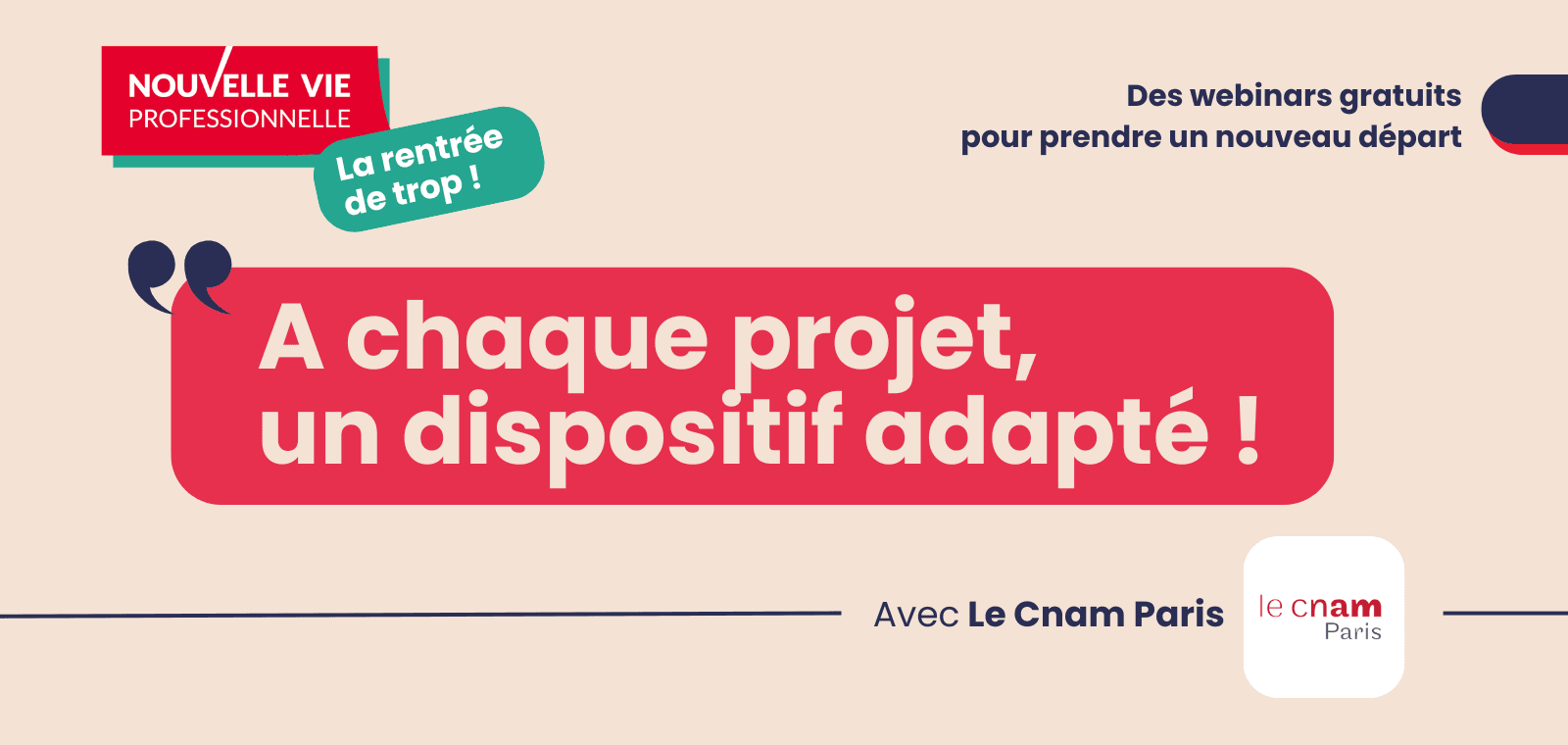 A chaque projet, un dispositif adapté ! par le Cnam Paris