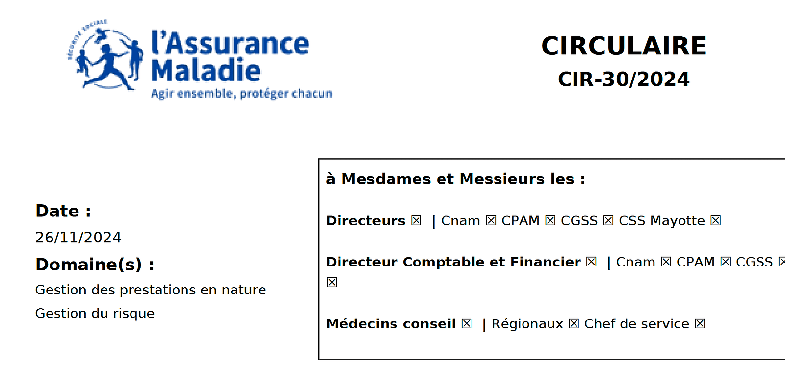 Nouvelle circulaire de la CNAM : l’impact sur nos cotations