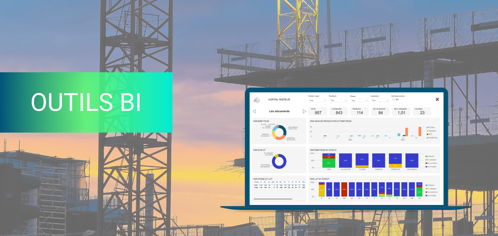 Outils BI au service de la construction : Transformez votre gestion de projet en pilotage efficace