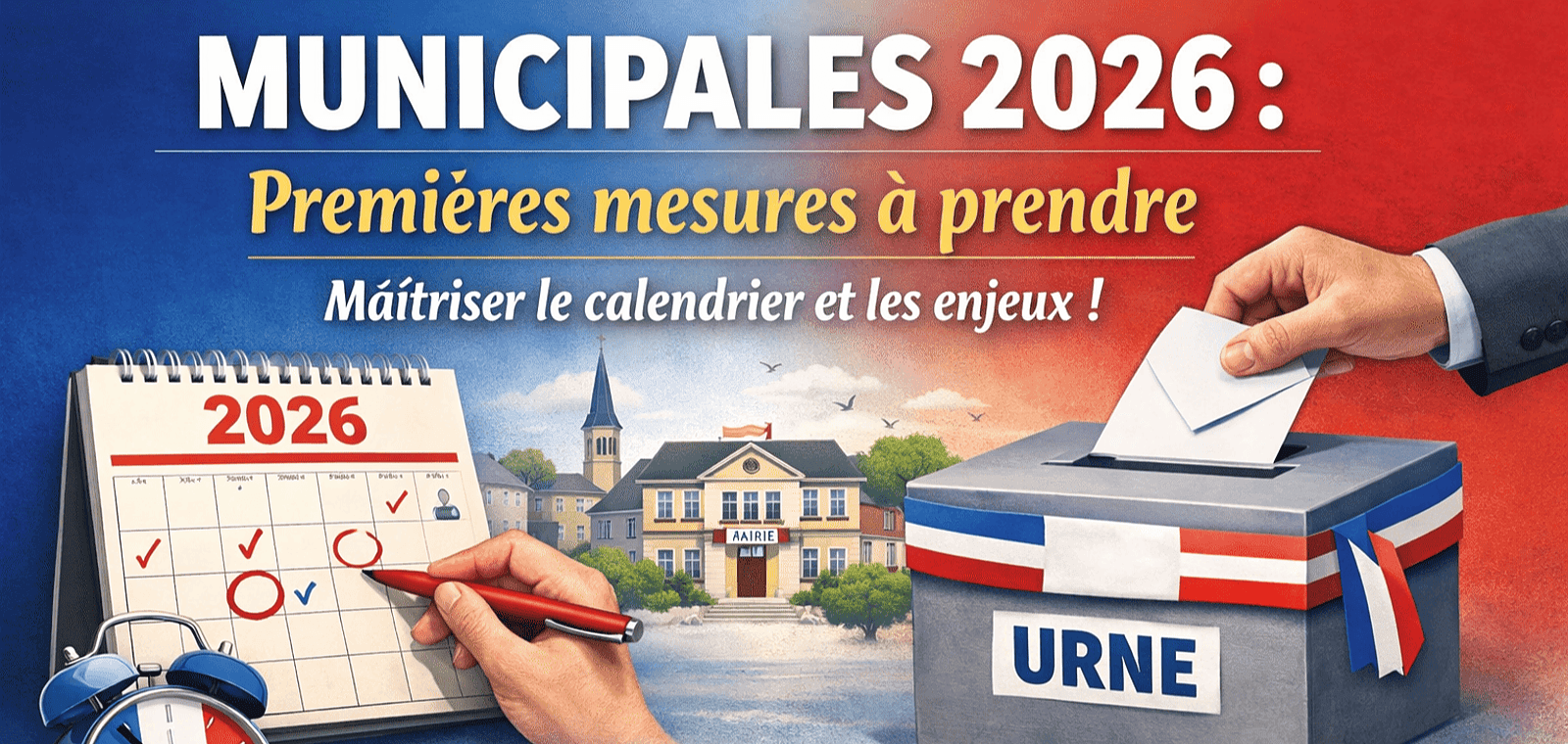 Municipales 2026 : Premières mesures à prendre. Maîtriser le calendrier et les enjeux  !