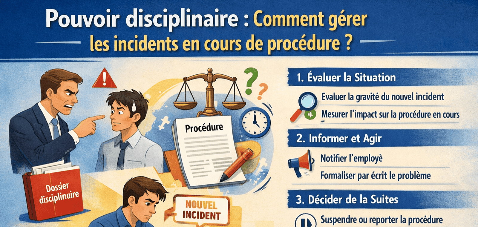 Pouvoir disciplinaire : comment gérer les incidents en cours de procédure ?