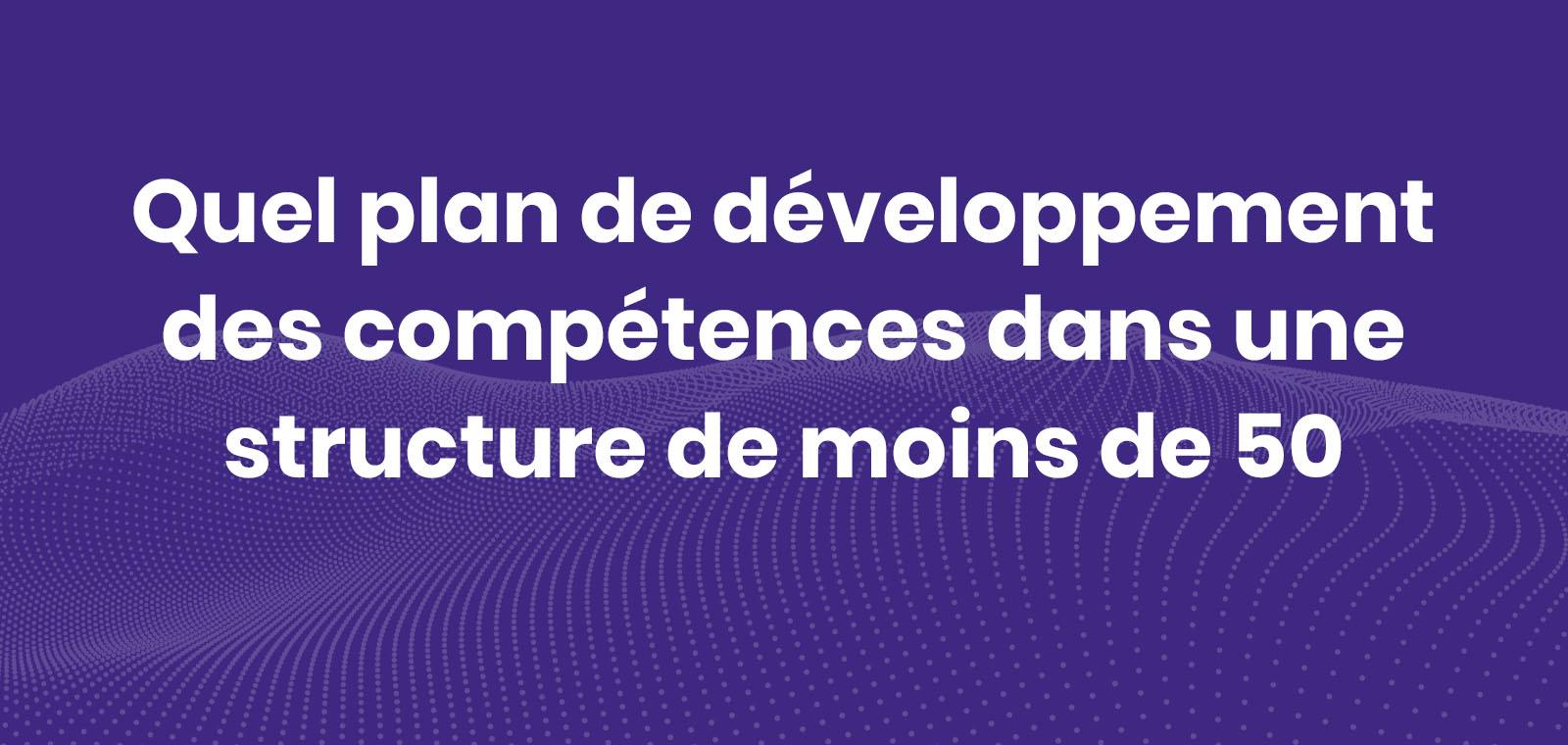 Quel plan de développement des compétences dans une structure de moins de 50 salariés ?