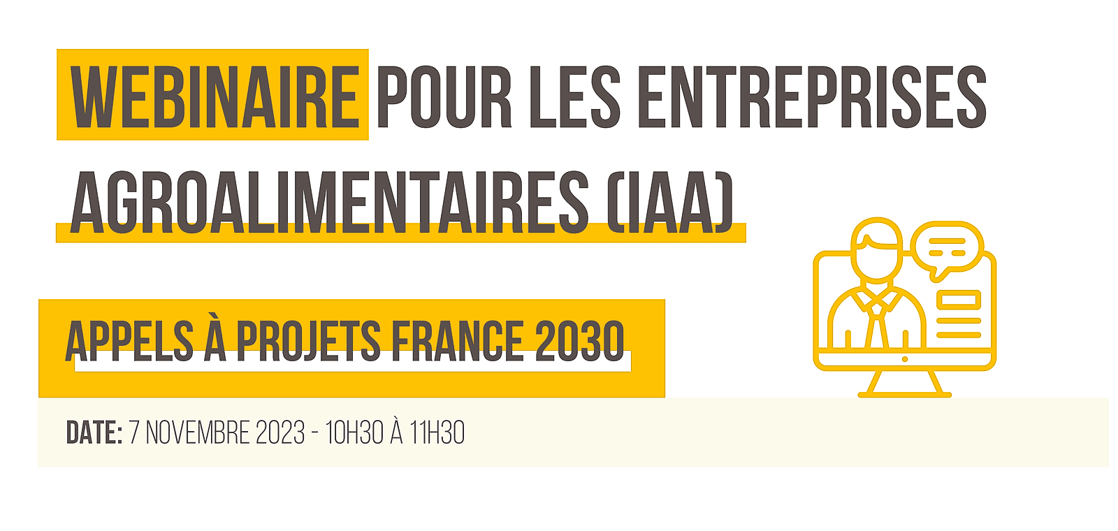 Présentation des Appel à Projets (AAP) France 2030 à destination des Industries Agroalimentaires